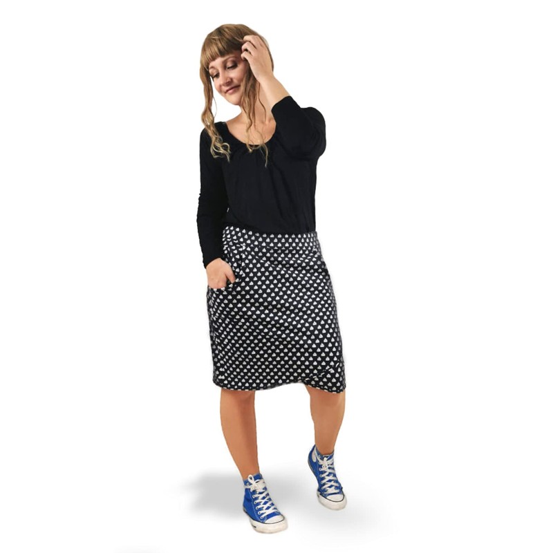 JULENDO Sewing Pattern Jersey Skirt in Wrap Look Pia Size