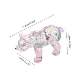 Ciieeo Crystal Bear Figurine Cute Realistic Animal Statue for Table Decoration Clear Crystal Ornament for Home and Office Decor Charming for Any Occasion