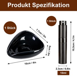 Ceramic Coffee Beans Dosing Cups, Pack of 2 Coffee Beans Dosing Cups, Coffee Accessories, Ceramic Coffee Bar Accessories, for Teahouse, Hotel, Dining Room and Suitable Coffee Lovers, Black