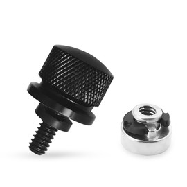 Dunviku Motorcycle Seat Bolt Screw Rear Mount Screw Kit, 304 Stainless Fender Seat Nut Kit Compatible with Harley Davidson Sportster Softail Touring Dyna 1996-2024-black