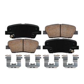 Detroit Axle - Rear Brake Pads for Kia Sorento Sedona Borrego Hyundai Santa Fe Sport Entourage Equus Genesis Coupe, Ceramic Brake Pads Replacement