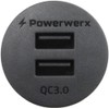 Powerwerx Panel Mount Dual USB QC3.0 Device Charger for 12/24V