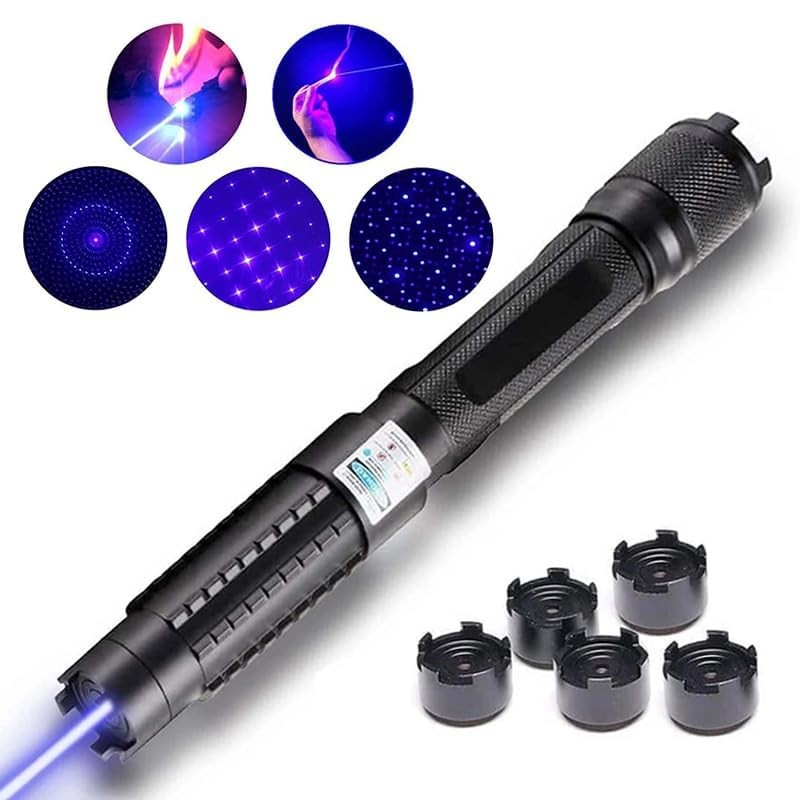 High Brightness, Long-Distance Blue Light Lighting Equipment, Variable Zoom, Rechargeable