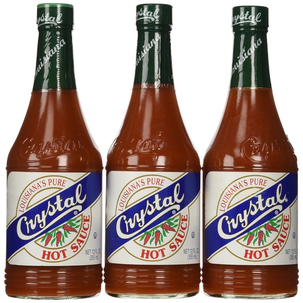 Crystal Hot Sauce Louisiana's Pure Hot Sauce - 12 oz (Pack of 3)