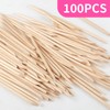 RICISUNG Orange Wood Sticks, 100 Pieces, Multi-functional, Nail Tool, Wooden