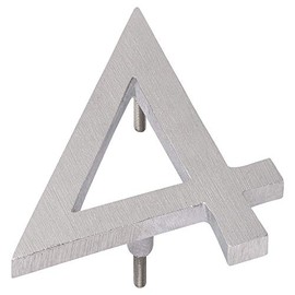 Montague Metal Products MHN-12-F-BA1-4 Floating House Number, 12" x 10.06" x 0.375" Polished Aluminum