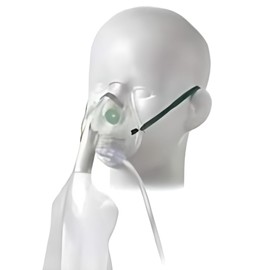 Paediatric/Child High Concentration Oxygen Mask with Oxygen with Tube 2.1m rebreathing mask Transparent PVC Construction ensures Patient Comfort with Adjustable Nose Clip