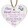 Friendship Heart Plaque – MDF Wood | "A True Friend"