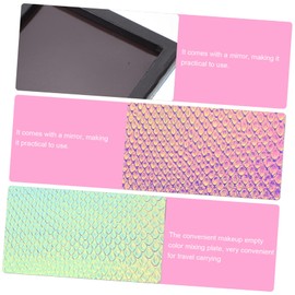FRCOLOR 2pcs Empty Fish-scale Eyeshadow Palette Chic Magnetic Storage Container for Makeup Compact and Lightweight Blush Organizer for Dressing Tables Versatile Eyeshadow Box