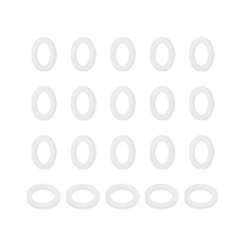 PATIKIL Silicone Flat Washer 20 x 31 x 3mm (ID x OD x Thickness), 20 Pieces Silicone Rubber Spacer Faucet Sealing Gasket for Garden Hose Pipe Plumbing Faucet Washers Replacement, White