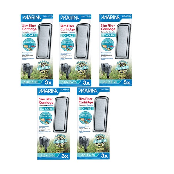 Marina Slim Filter Carbon Plus Ceramic Cartridge (15-Count)