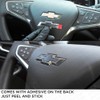 AutoTattoo Chrome Black Steering Wheel Bowtie Overlay Chevy Silverado 14-24