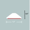 Dalrun 39" Collapsible Shower Threshold Water Dam Shower Barrier Silicone