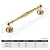 3 Pack Solid Brass Cabinet Pulls 5" Hole Center Drawer