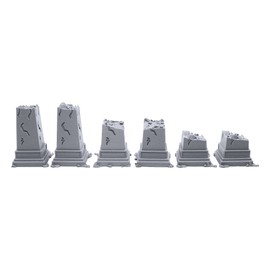 EnderToys Broken Pillars, Terrain Scenery for Tabletop 28mm Miniatures Wargame, 3D Printed and Paintable