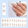 Ceboic Almond Nails for Stick-On Short, Pack of 24 Glossy