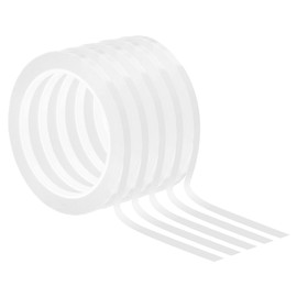 PATIKIL 1/4" Whiteboard Tape, 5 Pack Thin Dry Erase Tape for Graphic Chart Marking DIY Art, White