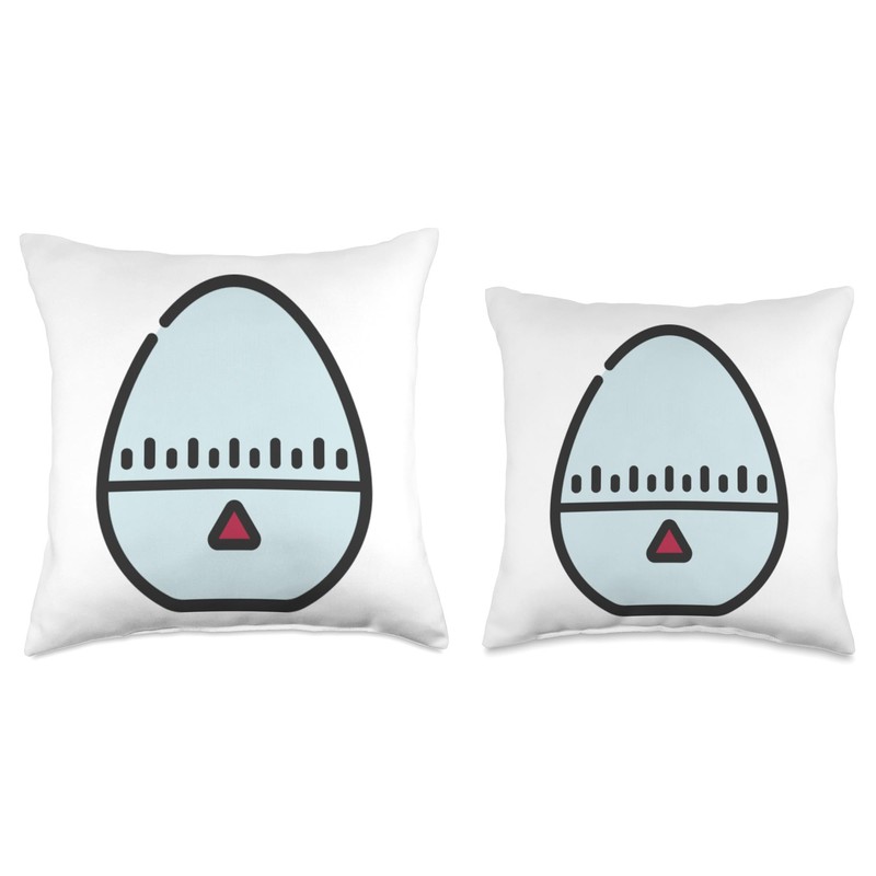 Egg Timer Eggtimer Kitchen Timer Cooking Baking Throw Pillow