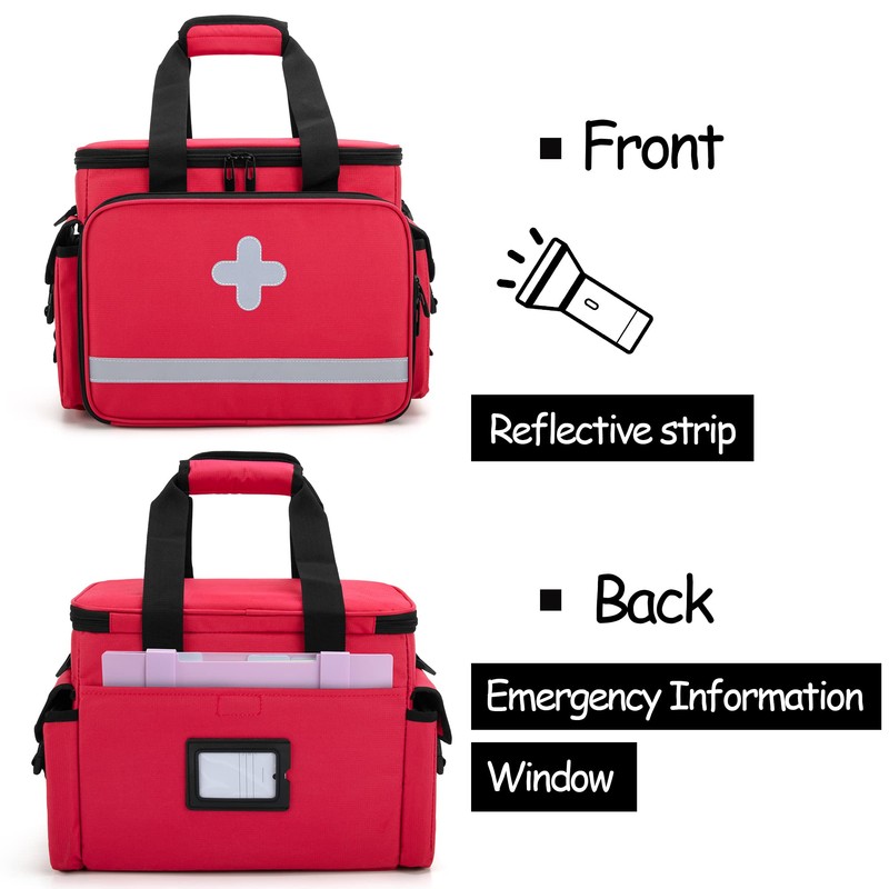 CURMIO First Aid Kits Bag Empty, Emergency Supplies Bag Medical