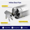 iPower 4” Inline Duct Fan – 100 CFM, Exhaust Booster