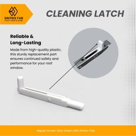 Sintrix Fab Replacement Roof Window Cleaning Latch – Compatible with Models Velux GGU GHU GPU GGL VL VU Roof Windows - Secure Cleaning Function for Pivot Windows