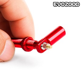Red Presta Valve caps 2 in 1 Bike tire caps tubeless Presta Valve stem Covers with Valve core Removing Function, Anodized Aluminum, Light Weight, high Performance (4 Pack)