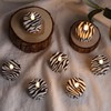 Eywamage Zebras Animal Print Flameless Tealights with Remote Batteries Included,