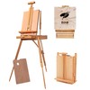 DJAR French Easel with Shoulder Strap, Adjustable Beech Wood Art