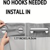 JYhoney No Hook Grey Waffle Weave Shower Curtain with Snap
