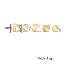 5 Pairs Ear Cuffs Earrings Set for Women Non-Piercing Dainty Cartilage Ear Clip On Wrap Earring Set AdjustableEar Clips, Ear Cuff, Women's Without Pierced Earrings, Fake Earrings (10pcs) (Gold)