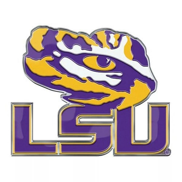 Fanmats 60533 LSU Tigers Heavy Duty Alum Embossed Color Emblem