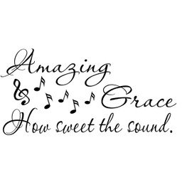 Scripture Wall Art V2 Amazing Grace How Sweet The Sound ~ Bible Verse Vinyl Wall Decal Quotes, Stickers, Sayings and More ~ Awesome for Home, Church, Pastors Gift.