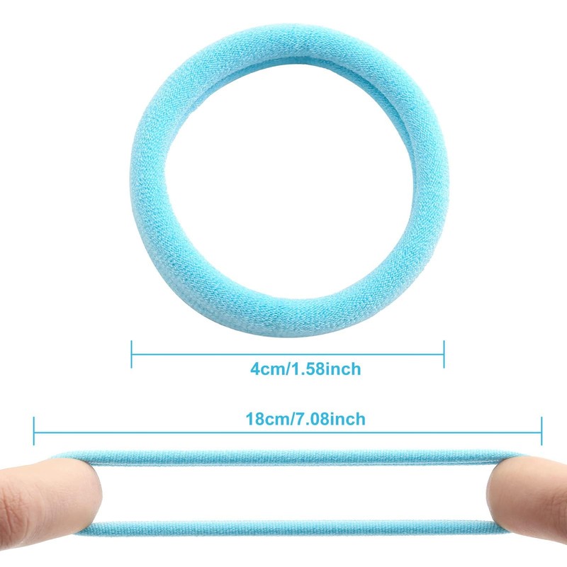 100 Pcs Thick Seamless Spring Hair Ties, Ponytail Holders Hair