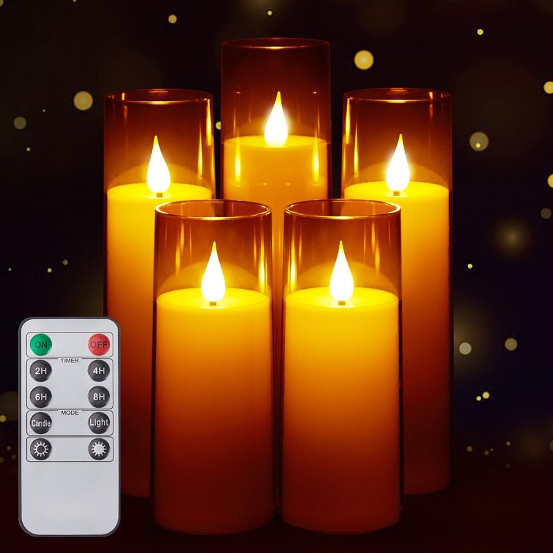 AGPTEK LED Candlelight, Flameless Flicker, Flickering Like Real Flame, Set