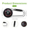 Penitue Compass Keychain, Mini Lightweight Pocket Hiking Compass Carabiner Camping