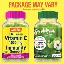 WellYeah Vitamin C 1050 mg Gummies 2 Pack