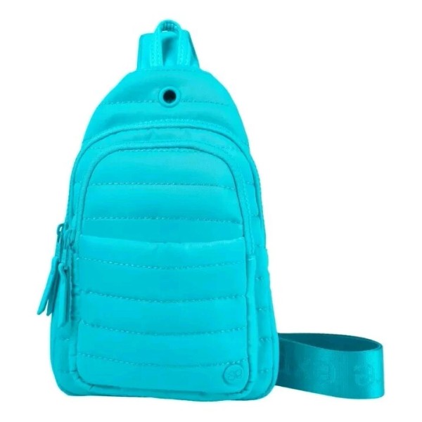 Samantha Brown To-Go Hands-Free Quilted Sling Bag-Turquoise-