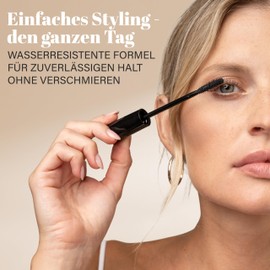EGYPT-WONDER Mascara – Wasserresistenter Mascara 8,5 ml – Tiefschwarz für Volumen, Länge & Definition – Wimpernstyling mit flexibler Bürste und intensiver Farbabgabe