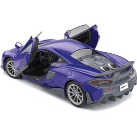 2018 McLaren 600LT Coupe Lantana Purple Metallic with Gray Accents 1/18 Diecast Model Car by Solido S1804502