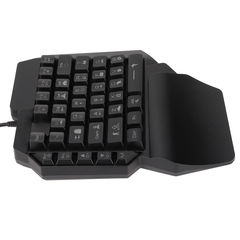One Handed Gaming Keyboard 39 Keys Luminous Ergonomic Design Anti