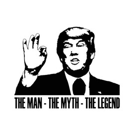 The Man - The Myth - The Legend - Trump | FKH | | Trump - Vance - 2024 - MAGA | Vinyl Decal by Check Custom Design | Funny Political Decal | Multiple Colors and Sizes