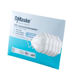 DMaske - FFP2 Masks - German Manufacturer - FFP2 Certified EN 149:2001 + A1:2009 - Model: Luftkaiserin - Pack of 20 - Climate-Neutral Respirator Mask with Improved Breathability