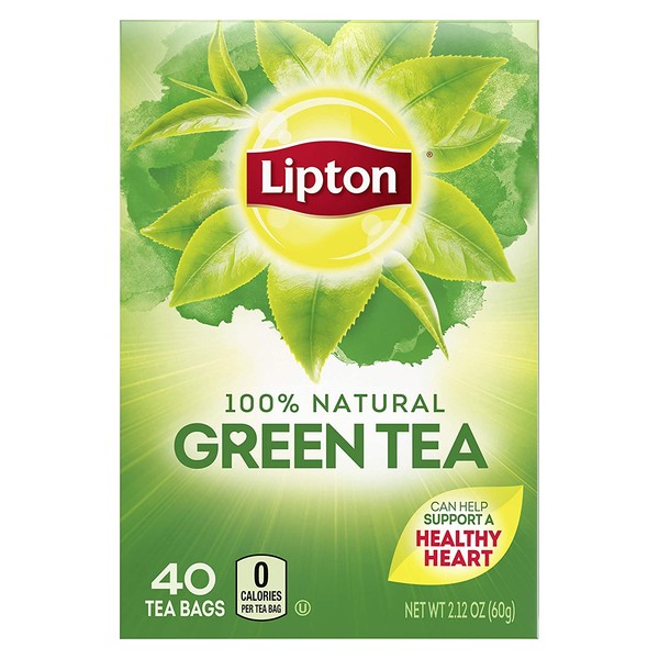 Lipton Tea Bags 100% Natural Green Tea, 40 ct