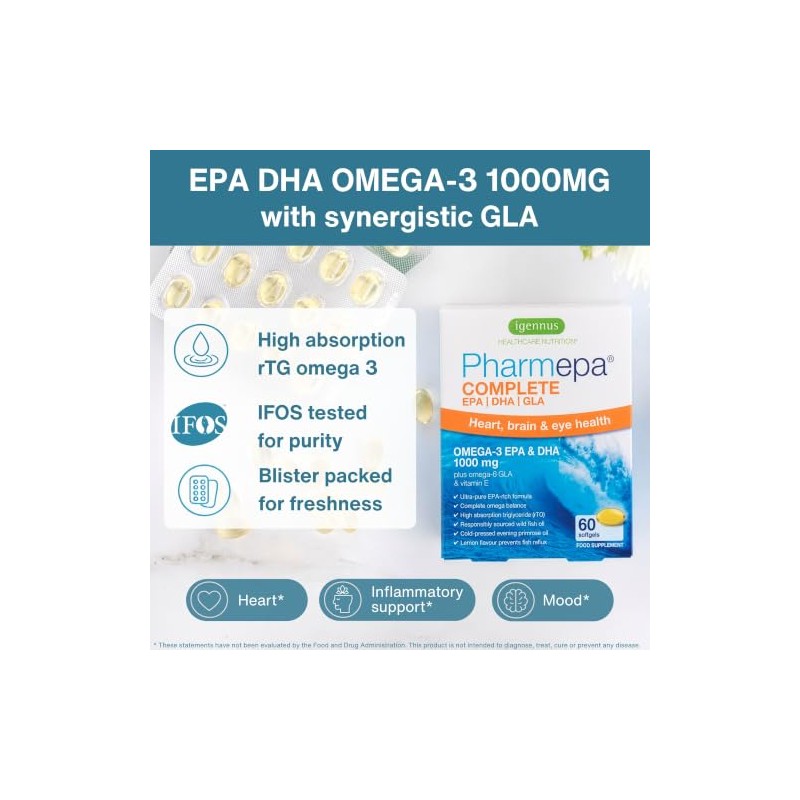 Pharmepa MAINTAIN EPA DHA Omega-3 Fish Oil & D3, 750/250