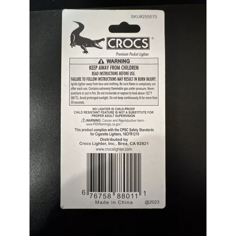 Tiger Crocs Premium Pocket Animal Tiger Print Lighter