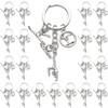 PHAETON 20PCS Gymnastics Keychain Athletes Gift Gymnastics Team Gifts Gymnasts Gift Coach Gift Gymnast Class Team Gift, Silver, 3.4''