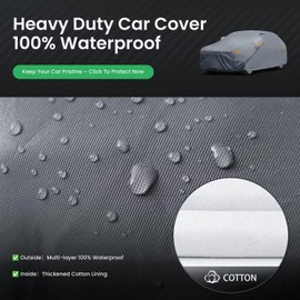 Waterproof Toyota 4Runner(2009-2025) Car Cover with Breathable Vents, [2025 Upgrade] Premium Covers with Cotton Liner and Zipper Door, Sun Rain Snow Dust Uv Protection.(Gift with Towel)