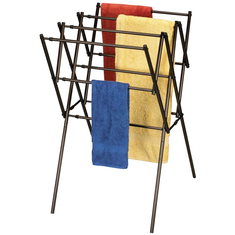 Household Essentials 5175 Collapsible Expandable Metal Clothes Drying Rack, Antique
