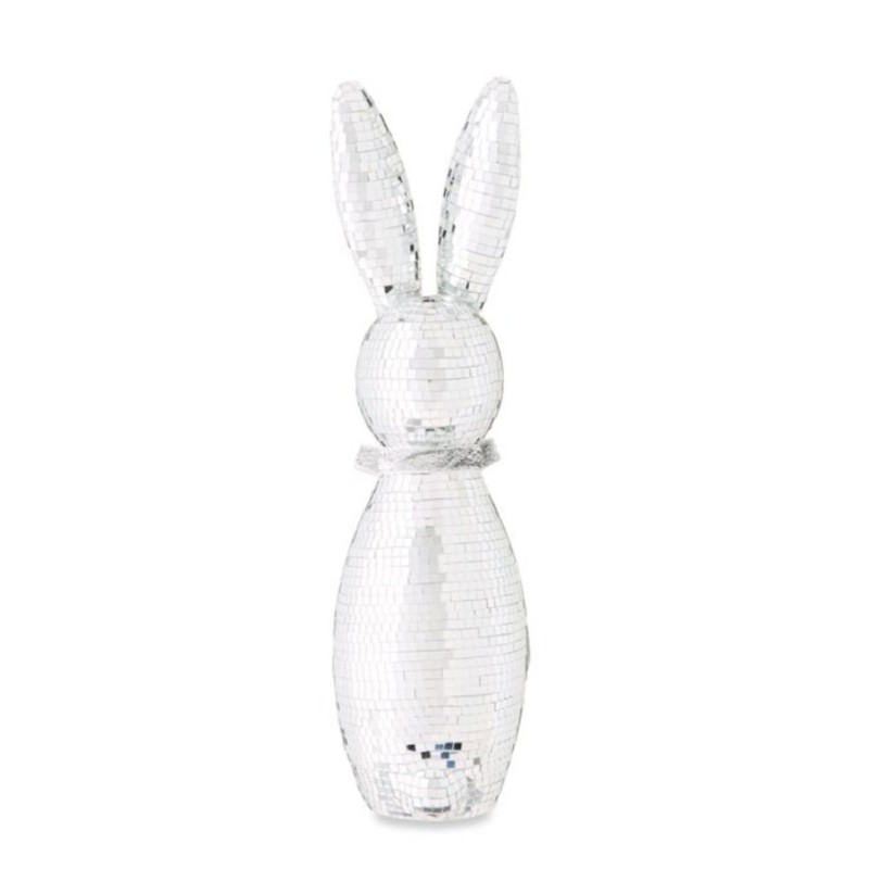 Easter Silver Disco Bunny Tabletop - 16 Inch