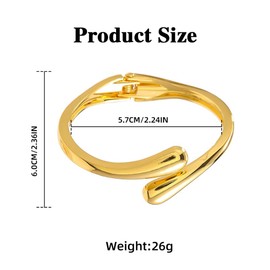 FDEETY Women's Bracelets Circle Silver Gold Bracelet Adjustable Bracelet Hoop Earrings Crystal Christmas Gift for Mum Wife Girlfriend, Metal